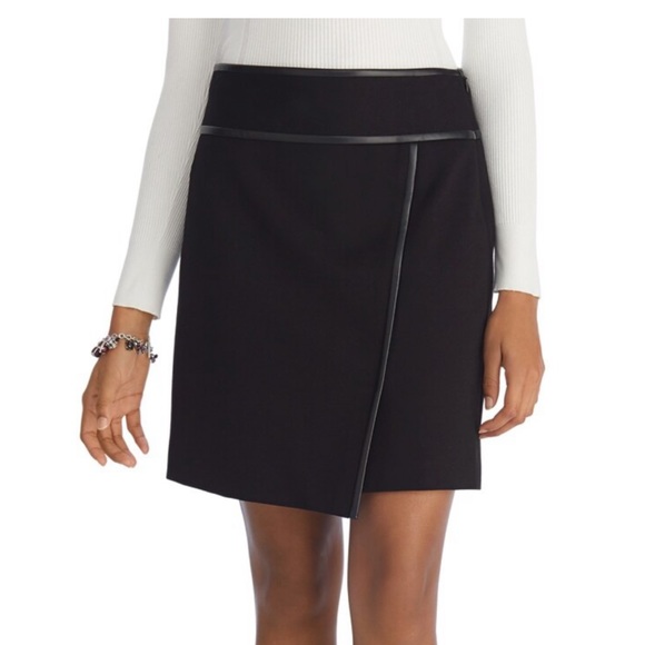 White House Black Market Dresses & Skirts - WHITE HOUSE BLACK MARKET WRAPPED BLACK MINI SKIRT